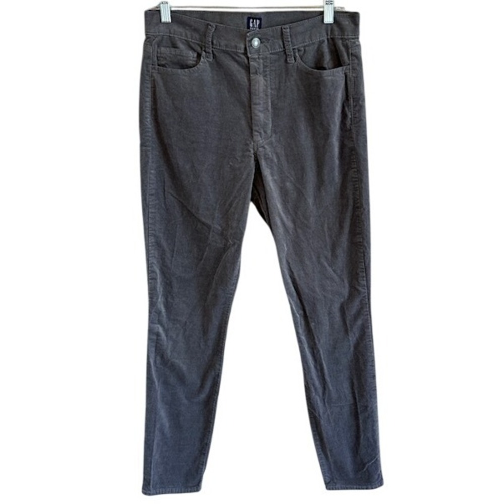 Gap Denim Women's Faux Suede Dark Gray High Rise Legging Stretch Pants 30